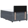 vidaXL Cama box spring con colch&oacute;n terciopelo gris oscuro 120x200 cm