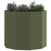 vidaXL Jardinera Verde Oliva 60 x 60 x 50 cm Acero