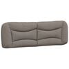 vidaXL Cabecero de cama acolchado Hvar tela gris taup&eacute; 160 cm