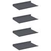 vidaXL Estante flotante 4 pcs Antracita 30 x 18 x 2,5 cm Acero
