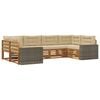 vidaXL Conjunto de sof&aacute;s de exterior 6 uds. Natural y Beige