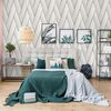 DUTCH WALLCOVERINGS Papel pintado Geometric blanco y dorado