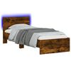 vidaXL Estructura de cama Roble Ahumado Madera de ingenier&iacute;a
