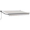 vidaXL Toldo Gris claro y blanco. 4,5 x 3 m Poli&eacute;ster y metal