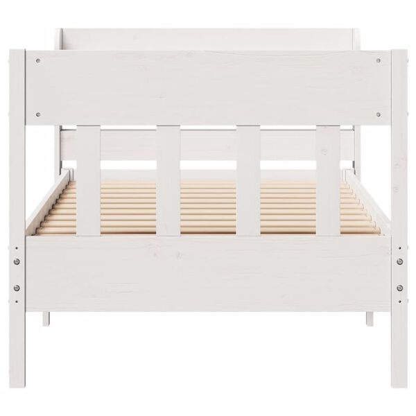 vidaXL Estructura de cama sin colch&oacute;n madera de pino blanca 90x200 cm