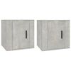 vidaXL Muebles para TV de pared 2 uds gris hormig&oacute;n 40x34,5x40 cm