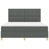 vidaXL Cama tipo Box Spring con colch&oacute;n Gris oscuro 180 x 200 cm tela