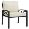 vidaXL Silla de jard&iacute;n acero con cojines color arena 68x76x79 cm