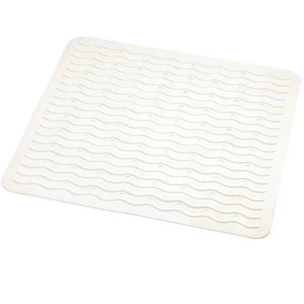 RIDDER Alfombrilla de ba&ntilde;o antideslizante Playa 54x54 cm blanca 68401