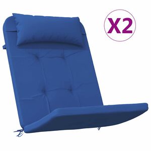 vidaXL Cojines de sillas Liso 2 pcs Azul 58 x 77 x 4,5 cm Tela Oxford