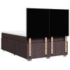 vidaXL Cama box spring con colch&oacute;n tela marr&oacute;n oscuro 140x190 cm