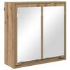 vidaXL Armario con espejo de ba&ntilde;o Roble artisan 60 x 20 x 60 cm