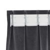 vidaXL Cortinas opacas 2 pcs Gris oscuro 140 x 245 cm Terciopelo
