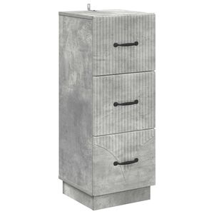 vidaXL Cajonera 33 x 34,5 x 87 cm Madera de Ingenier&iacute;a Gris Hormig&oacute;n
