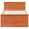 vidaXL Cama sin colchón y cabecero madera maciza pino marrón 75x190 cm