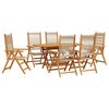 vidaXL Conjunto de Comedor de Jard&iacute;n 7 uds. Beige