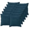 vidaXL Coj&iacute;n con almohada HOUTEN 12 uds. Azul Terciopelo