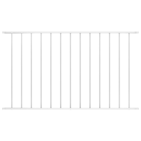 vidaXL Panel de valla de acero con recubrimiento en polvo, 1,7 x 1,17 m, blanco