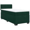 vidaXL Cama box spring con colch&oacute;n terciopelo verde oscuro 100x200 cm