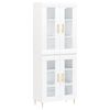 vidaXL Aparador alto madera contrachapada blanco 69,5x34x180 cm