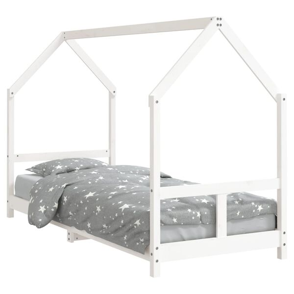 vidaXL Estructura de cama para niños madera de pino blanco 80x200 cm