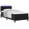 vidaXL Cama Box Spring LED con colch&oacute;n Negro 90 x 190 cm Terciopelo