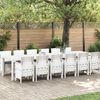 vidaXL Conjunto de Comedor de Jard&iacute;n 13 pcs Blanco Ratan Polt