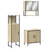 vidaXL Set de muebles de ba&ntilde;o 3 pzas madera contrachapada roble Sonoma