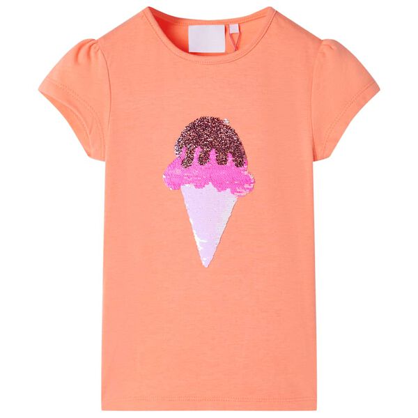Camiseta infantil naranja ne&oacute;n 92