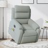 vidaXL Sillón de masaje reclinable elevable terciopelo gris claro
