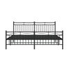 vidaXL Estructura cama sin colchón con estribo metal negro 183x213 cm