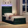 vidaXL Estructura cama otomana colchones terciopelo verde oscuro