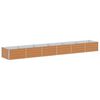 vidaXL Arriate elevado Marr&oacute;n Claro 480 x 80 x 45 cm Acero Galvanizado