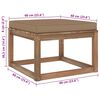 vidaXL Set de jard&iacute;n palets 3 pzas con cojines madera pino impregnada