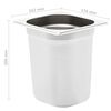 vidaXL Bandejas Gastronorm 8 unidades GN 1/6 200 mm acero inoxidable