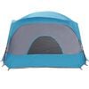 vidaXL Tienda de campaña familiar para 6 personas impermeable azul