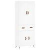 vidaXL Aparador alto madera contrachapada blanco 69,5x34x180 cm