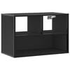 vidaXL Mueble de TV metal y madera de ingeniería negro 60x31x39,5 cm