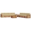 vidaXL Conjunto de sof&aacute;s de exterior 9 uds. Natural y Beige