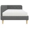 vidaXL Estructura de cama en esquina Gris oscuro 90 x 190 cm tela