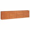 vidaXL Arriate oxidado de acero corten 320x40x77 cm
