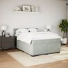 vidaXL Cama box spring con colch&oacute;n terciopelo gris claro 160x200 cm
