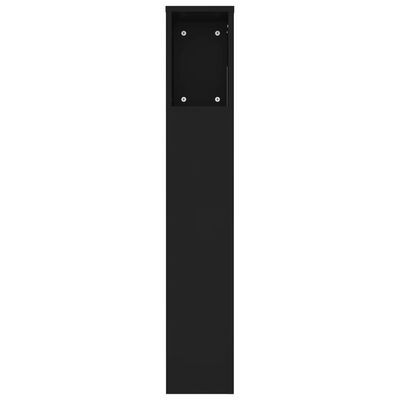 vidaXL Mueble cabecero negro 220x18,5x104,5 cm