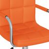 vidaXL Sillas de comedor giratorias 2 uds cuero sint&eacute;tico naranja