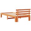 vidaXL Estructura de cama con cabecera Marr&oacute;n cera 90 x 200 cm