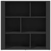 vidaXL Aparador de madera contrachapada negro 80x30x80 cm
