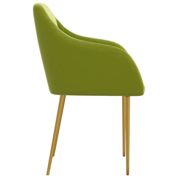 vidaXL Sillas de comedor 2 unidades de terciopelo verde claro