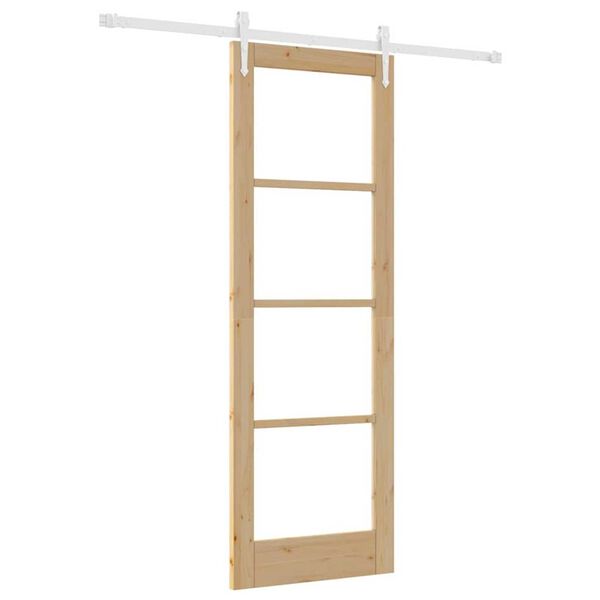 vidaXL Puerta Corredera Natural 73,5 x 211 cm