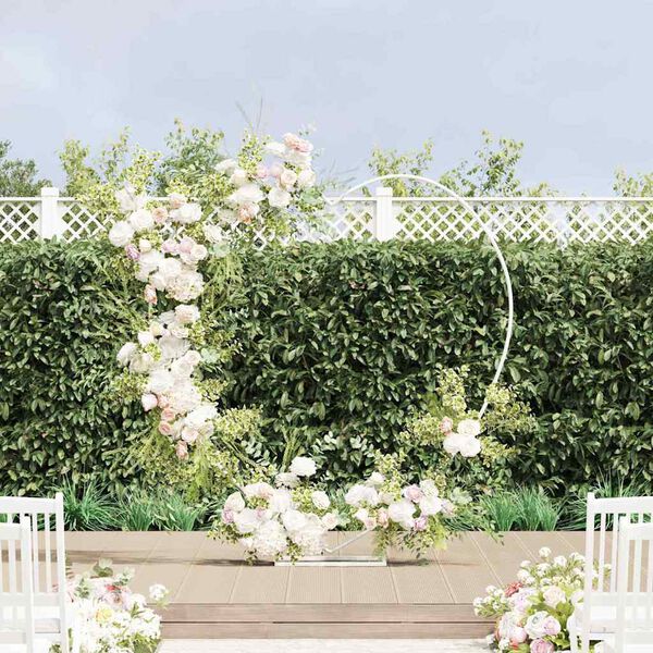 vidaXL Arco de Boda 195 x 35 x 211 cm Acero