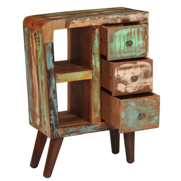 vidaXL Aparador de madera maciza reciclada 55x30x80 cm